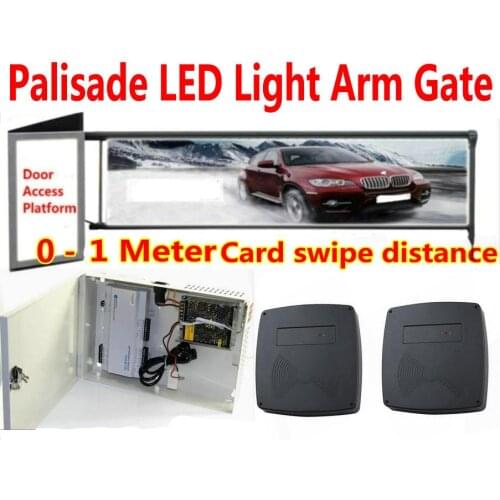 0~1 Meter Card reading distance Swipe Entrance+Exit by Palisade Arm LED Light Access control Car Parking system Barrier Vehicle