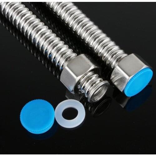 1/2" Corrugated Pipe 304 Stainless Steel Inlet and Outlet Pipe Hose for Toilet Water Heater Basin