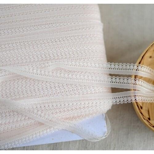 20 Meters 1cm Skin Color Sewing DIY Garment Accessories Handmade Lace Decoration Materials Soft Lace Trim Ribbon