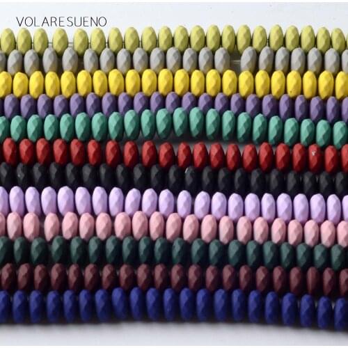 6mm Multicolor Hematite Stone Natural Stone Rubber Rondelle Beads For Jewelry Making Space Loose Beads Diy Bracelet Accessories