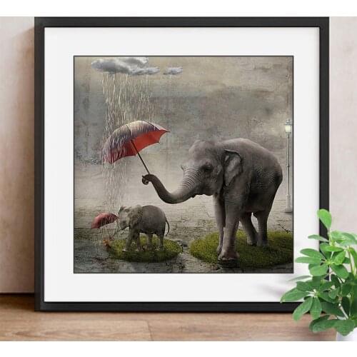 Diamond Embroidery Elephant Rhinestone Mosaic 5d Diy Diamond Painting Animal Handicraft Home Decor