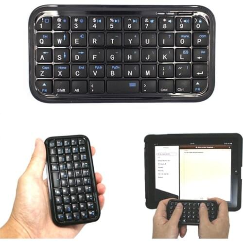 Black Ultra Slim Mini Bluetooth 3.0 Keyboard for iPhone 7 Plus Samsung S7 / PS3 / PC / PDA UY8