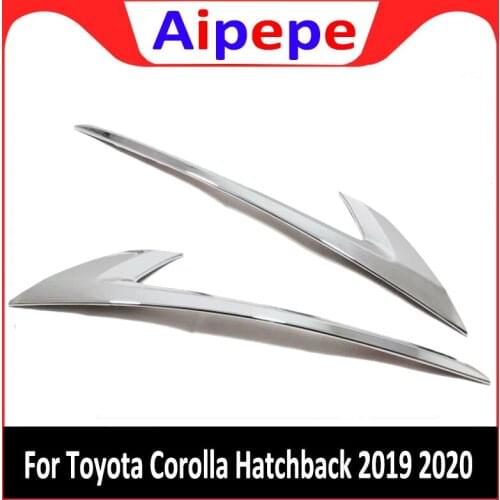 For Toyota Corolla Hatchback 2019 2020 ABS Chrome Rear Taillights Lamp Decoration Eyelid Cover Trim 2pcs Car Styling