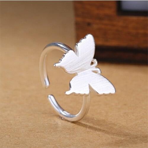 Hot sale best gift animal butterfly shape aneis boho rings adjustable initial ring for women simple KJZ0013