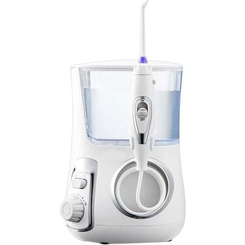 Oral Irrigator Water Pulse Flosser Jet Teeth Cleaner Hydro Jet with 800Ml Water Tank & Nozzle Tooth Care