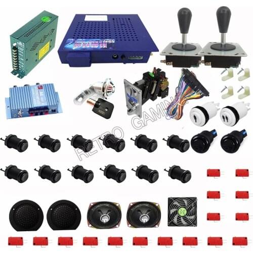 Jamma pcb 138 in 1 diy arcade cabinet kit build your own 2 player bartop mame machine full kits