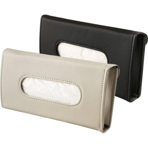 2 Pcs Car Tissue Box Towel Sets Car Sun Visor Tissue Box Holder Drawing Hanging Vehicle Napkin Box For Auto Interior Decoration