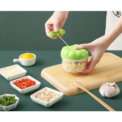 Mini Multifunctional food processor Garlic pulling machine stainless steel and plastic food fruit processor Manual machine