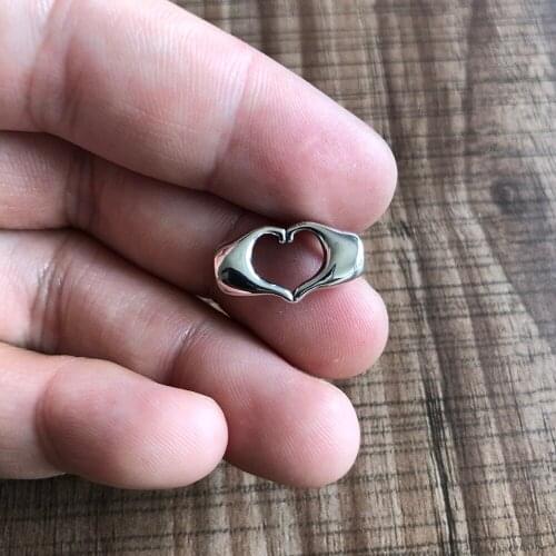 New 925 Sterling Silver Hand Than Love Bead DIY Jewelry Making Fit Original Pandora Charms Bracelet 2021 New Arrival