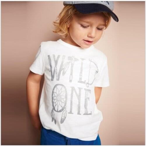 Wild One Baby Boy Clothes T-Shirts Short Sleeve Fashion Girls Jumpers Outfits Summer kid tops Children shirt 100% Cotton