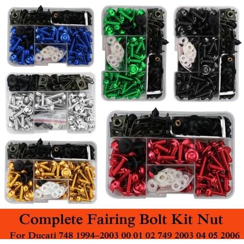 Fit For Ducati 748 1994–2003 00 01 02 749 2003 04 05 2006 CNC Alloy Complete Fairing Bolts Kit Nut Bodywork Screws Clip
