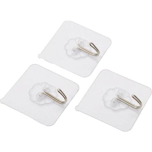 Vacuum Suction Cup Sucker Wall Door Hook Strong Seamless Invisible Cartoon Hook Wall Kitchen Hook Nail-free Suction Cup Hook