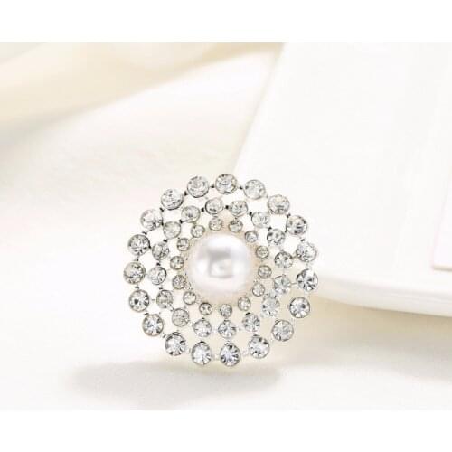 Rhinestone pearl button 28mm Wedding decoration Invitation DIY crafts Accessories 50PCS/lot(BTN-5606)