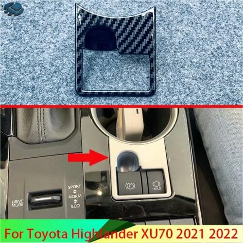 For Toyota Highlander XU70 2021 2022 Car Accessories ABS Chrome Car electronic handbrake frame cover trim