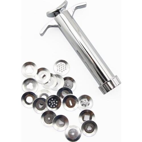 Practical Refill Pack 19 Discs Moulds For Sugar Craft Extruder Gun Cake Art Decoration Steel Cake Tools New