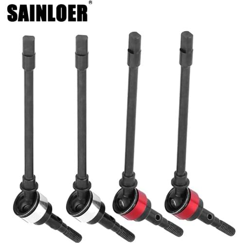 SAINLOER 2PCS Hard Steel Front Axle CVD Drive Shaft Dogbone for 1/10 RC Crawler Axial SCX10
