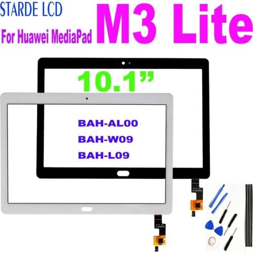 For 10.1" Huawei MediaPad M3 Lite 10 BAH-AL00 BAH-W09 BAH-L09 Touch Screen Digitizer Panel Tablet Glass Sensor Replacement