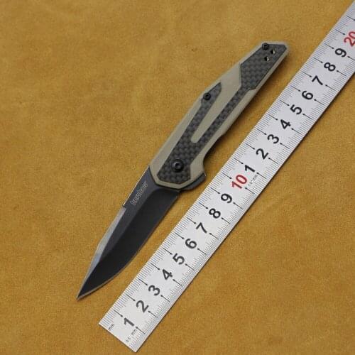 KS1160 flipper folding knife 8CR13Mov blade G10 +Carbon fiber handle Camping Outdoor Hunting Pocket Utility knife EDC Tool