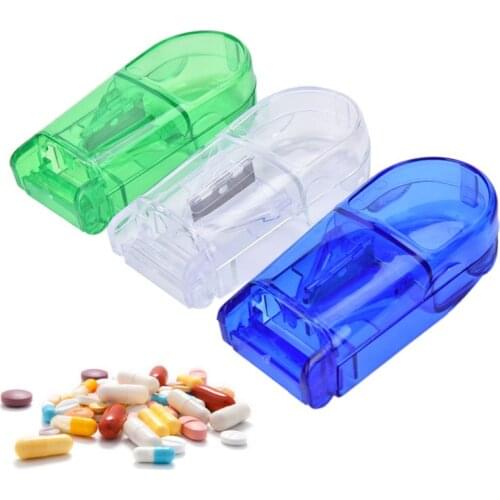 Folding Vitamin Medicine Drug 3 Colors Pill Box Case Organizer Tablet Container Cutting Drugs Dropshipping New