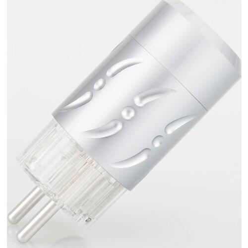 Viborg VE512R Pure Copper Rhodium Plated EU Plug Type Schuko Power Plug