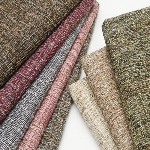 High-quality polyester linen fabrics wear-resistant durable breathable slub rough-grain household goods sofa tablecloths