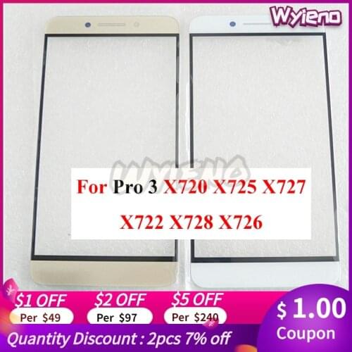 Wyieno Best Digitizer LCD display Front Glass Panel For LeTV Pro3 Pro 3 X720 X725 X727 X722 X728 Touch Screen Sensor Glass lens