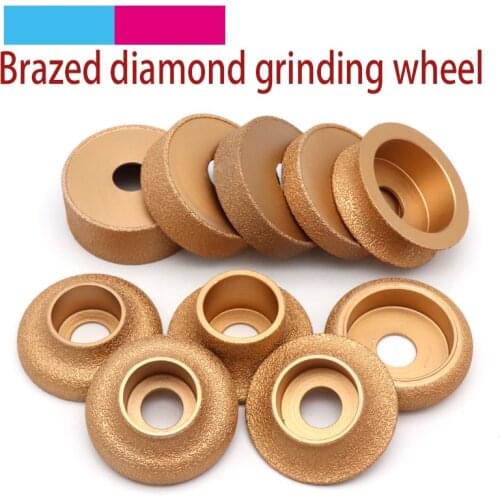 1pcs Brazing Diamond Angle Grinder Stone Grinding Wheel Semi-circular Straight Edge Round Glass Pottery Porcelain Marble Disc