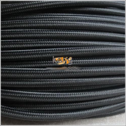 100m black Electrical Wire/Fabric Cable braided wire/cable for pendant light