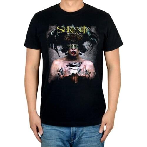 2 designs Cool vintage SERENITY Rock Brand t shirt Cotton Punk fitness Hardrock Metal black Sexy Gothic shirts Lace skateboard