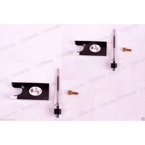 2 set Violin Bow Frog Pure Silver Mounted Ebony wood Advance Model Bow Parts