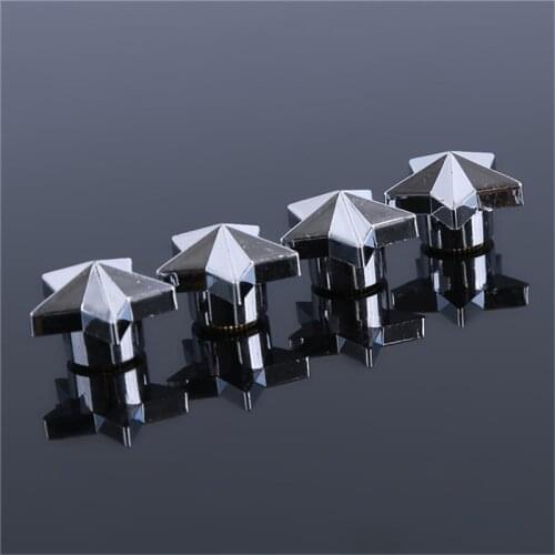 4 Pcs Car Truck Air Port Cover Wheel Valve Cap Universal Pentagram Shaped Vehicle Tire Air Valve Stem Caps