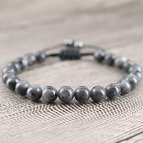Labradorite Stones Bracelets Natural Moonstone Beads Lovers Gift Beaded Handmade Bracelets