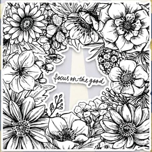 Flower Background Transparent Clear Silicone Stamp/Seal for DIY scrapbooking/photo album Decorative clear stamp sheets ST0580
