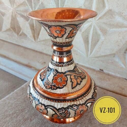 Decorative vase with Turkish ottoman motif handmade embroidery