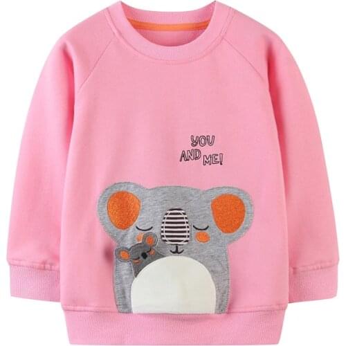 Jumping meters New Arrival Rainbow Childrens Sweatshirts Cotton Stripe Baby Girls Hoodies Hot Selling Kids Clothing Toddler Top