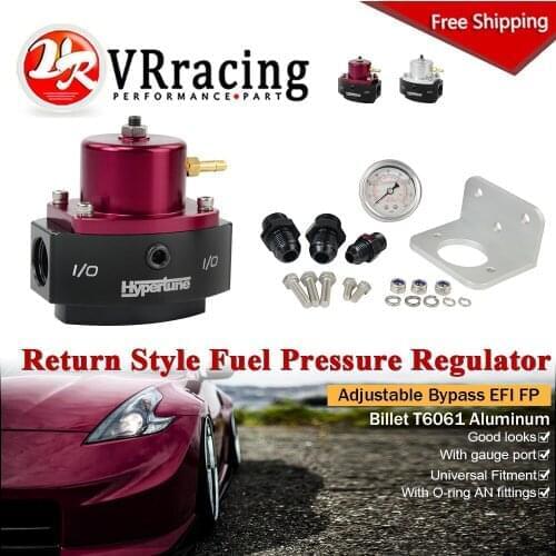 E85 AN6 and AN8 Fittings Compatible Return Adjustable Style Billet Aluminum Bypass Fuel Pressure Regulator