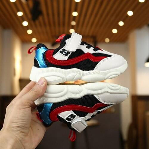 2020 Autumn Kids Sports Shoes Children Casual Sneaker Boys Anti-Slippery Patchwork Fashion Autumn Graffiti Girls Student Boots