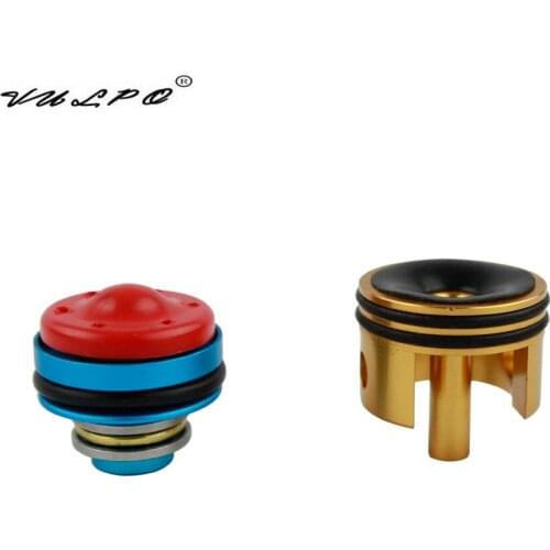 VULPO Metal Silent Bearing piston head & CNC aluminum alloy cylinder head (mushroom type) for Airsoft AEG Gearbox Ver 2 / 3 Hunt