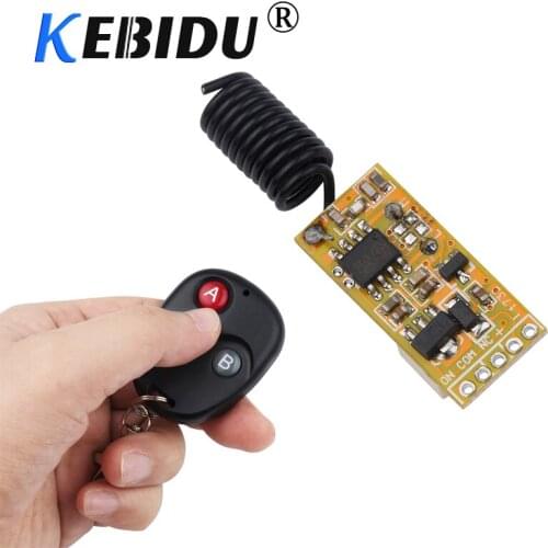 KEBIDU Mini Wireless Switch Model Remote Control Power LED Lamp Controller with Receiver Transmitter for 3.5-12V for Home DIY
