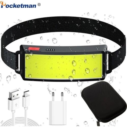 70000LM Strong Power COB LED Headlight USB Rechargeable Headlamp Portable Waterproof Built-in Battery Work Lighting Head Lamp