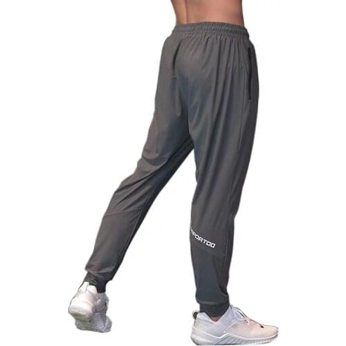 Men Sport Running Pants With Zipper Pockets Training and Joggings Man Pants Soccer Fitness Pants For Men