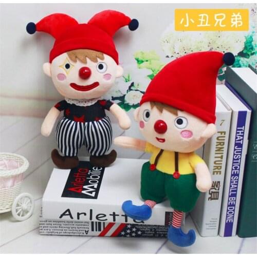 32 cm Soft Clown Brother Plush Toy Plump Body Adorable Stuffed Doll