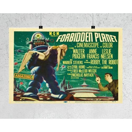 NJ843 FORBIDDEN PLANET Movie Rare Horror Wall Sticker Silk Poster Art Home Decoration