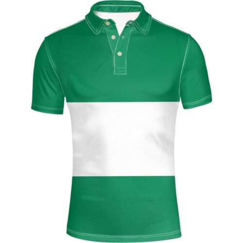 NIGERIA youth diy free custom made name number nga Polo shirt nation flag ng federal nigerian college print photo text clothes