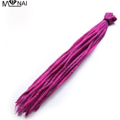 Steampunk 1 Bundle/9 Strands Dreadlock Ponytail Wig Handmade Felted Wool Dread Lock Hair Band Cyber Goth Cosplay Lolita