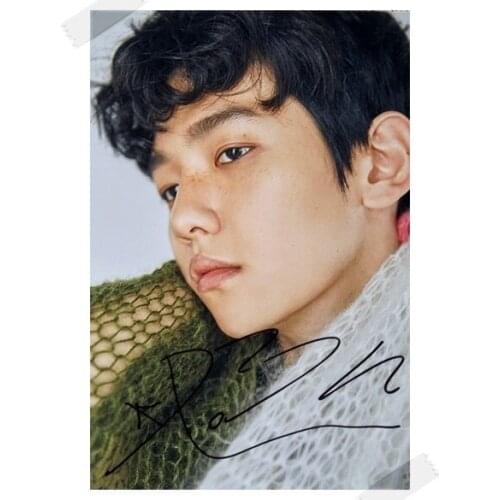 Signed KPOP EXO Baek Hyun autographed photo 6 inches free shipping KPOP 112017C