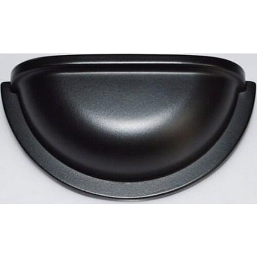 3" Retro Black Drawer Pull Dresser Pulls Knobs Handles Hardware Shell Cup Classic Cabinet Knob Pulls / Kitchen Vintage Style