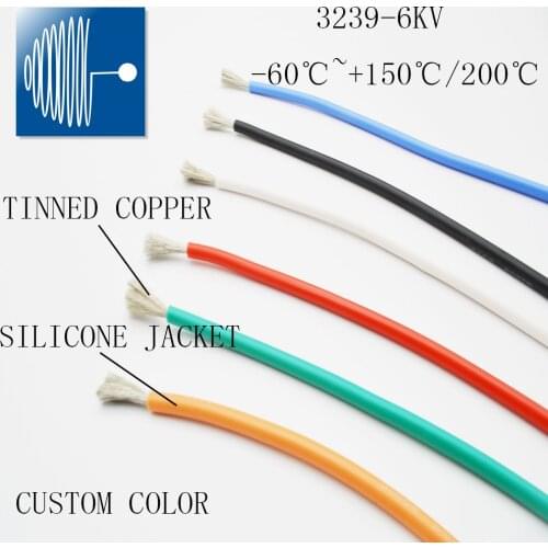 SHENGPAI 5M 18/20/22/24/26/28/30AWG 6KV Silicone Wire Flexible Stranded Copper multi core Wires Electrical Cables