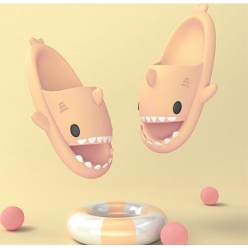 Kids Boys Slippers Open Toe Beach Pool Slides Children Sandals Flip Flop Cartoon Shark Shower Toddler Girl Non Slip Summer Shoes