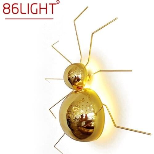 Modern LED Wall Lamps Fixture Golden Spider Creative Decorative Sconces For Home Bedroom Living Room Dining Room Children